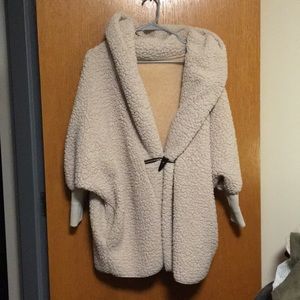 ‫Apricot Hooded Batwing Long Sleeve Loose